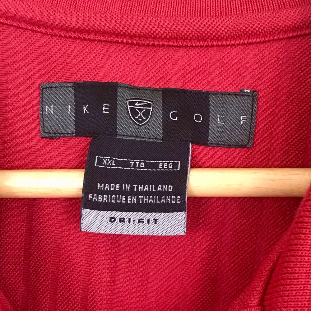 Nike Golf | Red Collared Ringer Polo Shirt - Picture 4 of 6